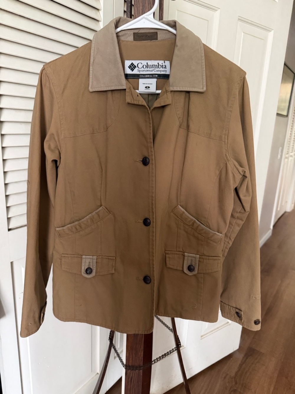 Vintage Columbia Sportswear River Resort Women's Tan Jacket Coat Size Small